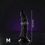 Draco 9.45" x 1.77" Fantasy Dragon Textured Black Dildo with Suction Base