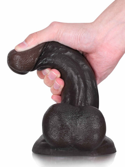 Drnay 8.3” x 1.9” Thick Black Realistic Dildo with Large Balls