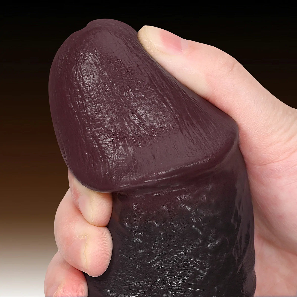Elias 10.6" x 2.2" Thick Vibrating Warming Thrusting Realistic Black Dildo