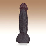 Elias 10.6" x 2.2" Thick Vibrating Warming Thrusting Realistic Black Dildo