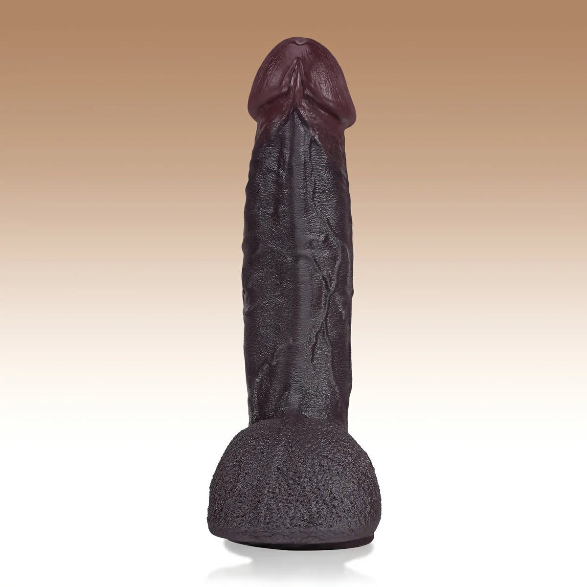 Elias 10.6" x 2.2" Thick Vibrating Warming Thrusting Realistic Black Dildo