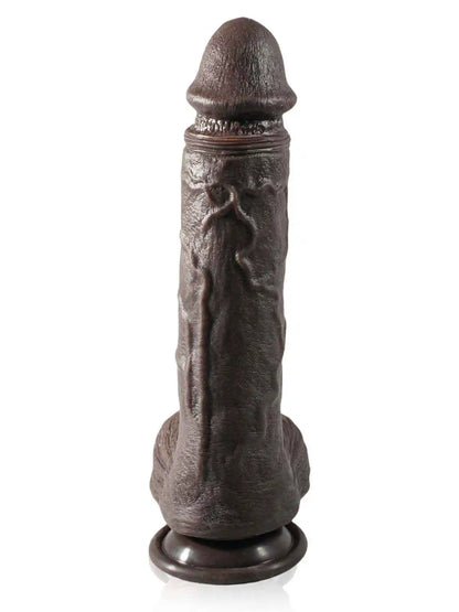 Enduring 10″ × 1.9″ Black Dildo with 7 Thrusting and 3 Vibration Modes