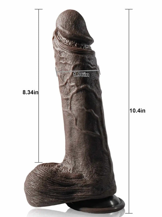 Enduring 10″ × 1.9″ Black Dildo with 7 Thrusting and 3 Vibration Modes