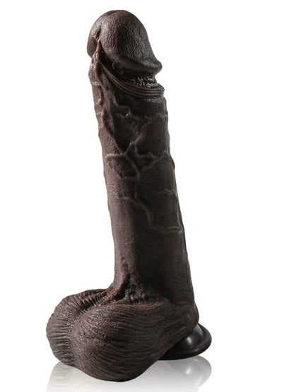 Enduring 10″ × 1.9″ Black Dildo with 7 Thrusting and 3 Vibration Modes