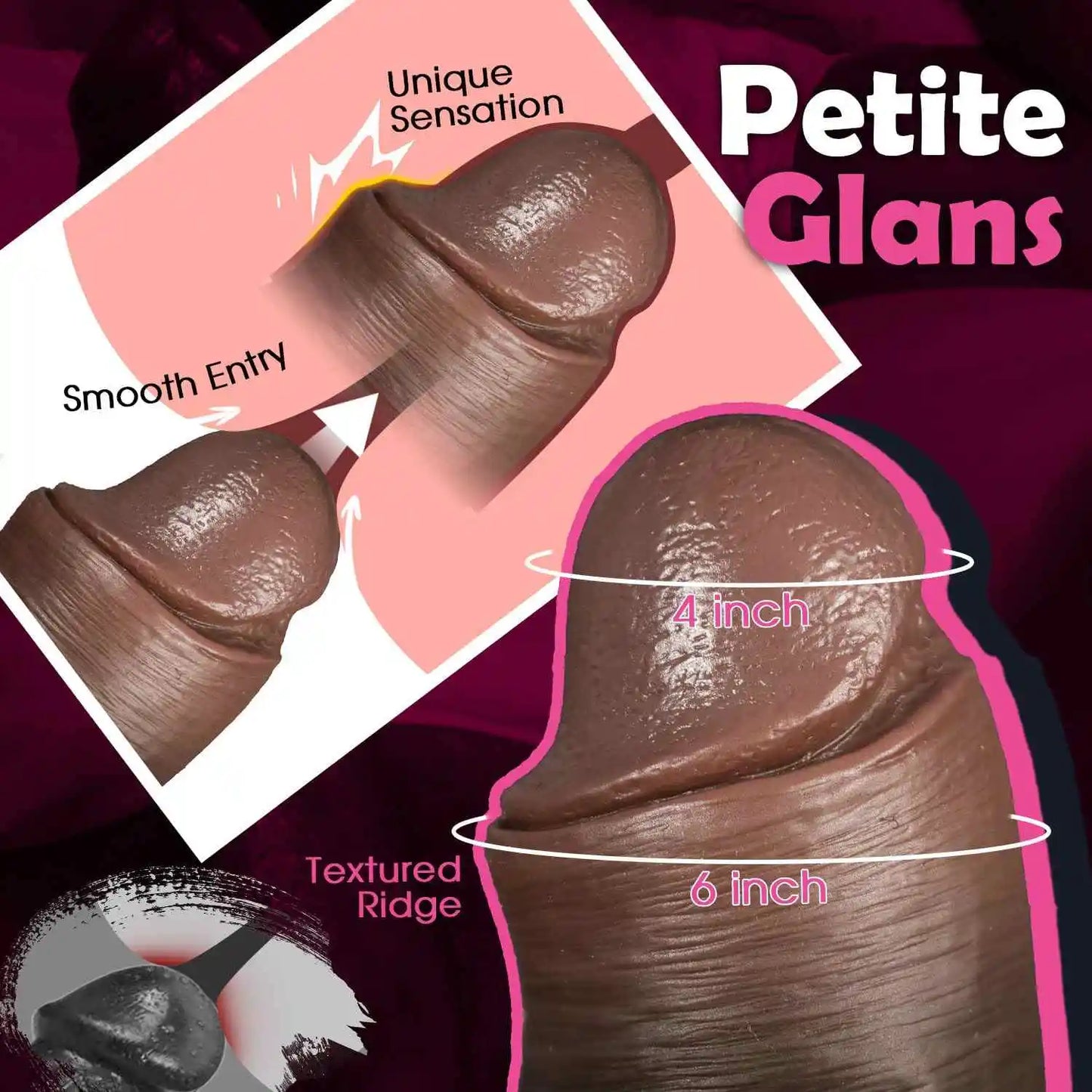 Franco 10" x 2" Large Uncircumcised BBC Dildo, Dual-Density Silicone