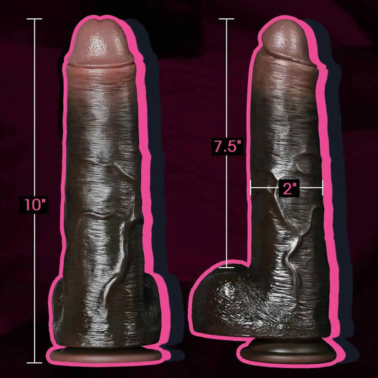Franco 10" x 2" Large BBC Dildo, Dual-Density Silicone