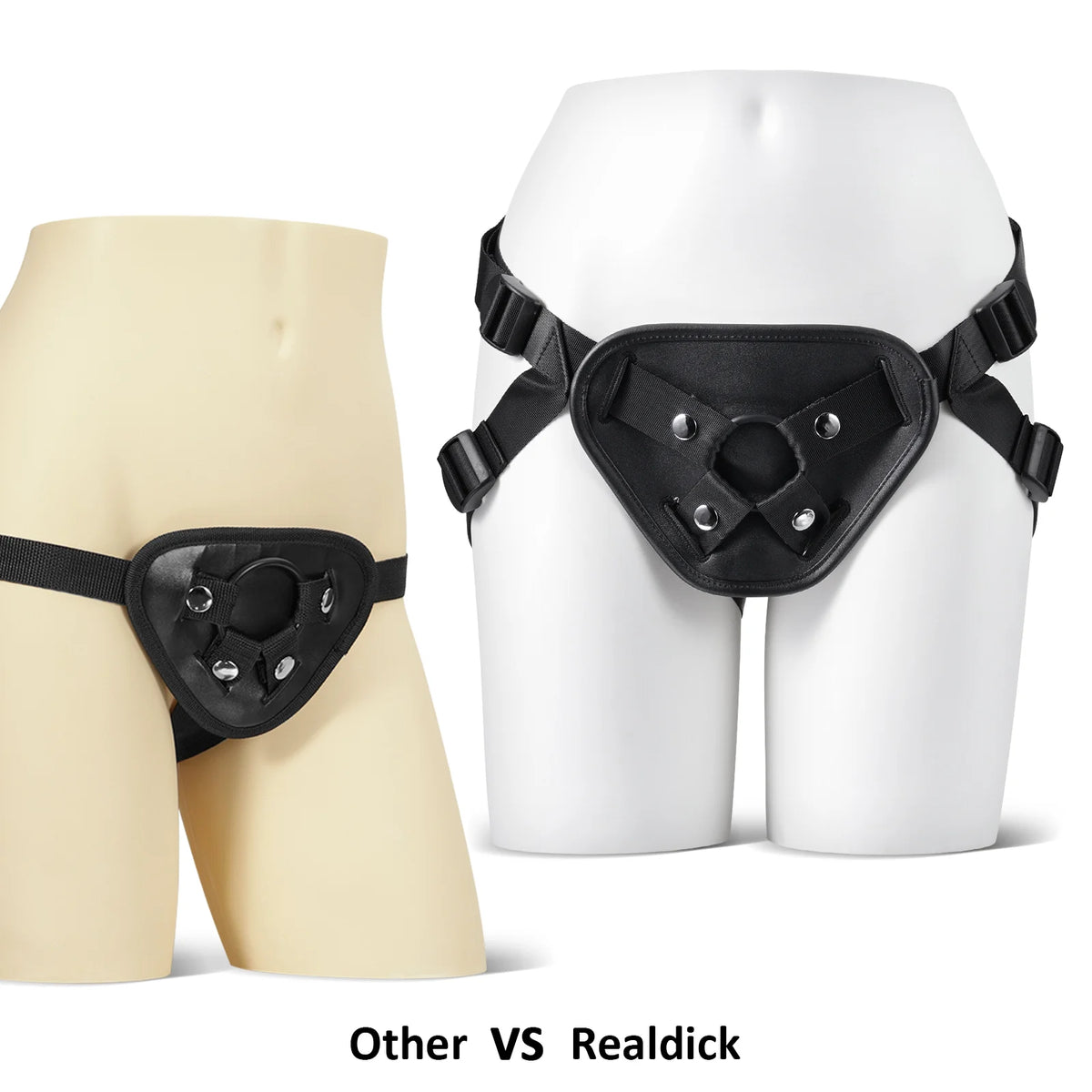 Fully Adjustable Strap On Dildo Harness with 3 Size O-Rings