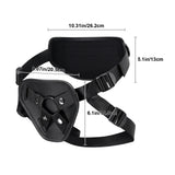 Fully Adjustable Strap On Dildo Harness with 3 Size O-Rings