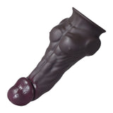 Hassan Large 11" x 2.6" Big Black Dildo with Defined Muscle Contours