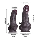 Hassan Large 11" x 2.6" Big Black Dildo with Defined Muscle Contours