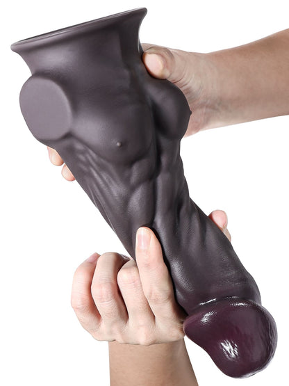 Black Dildo Silicone Hassan 11.02" x 2.55" （Large)