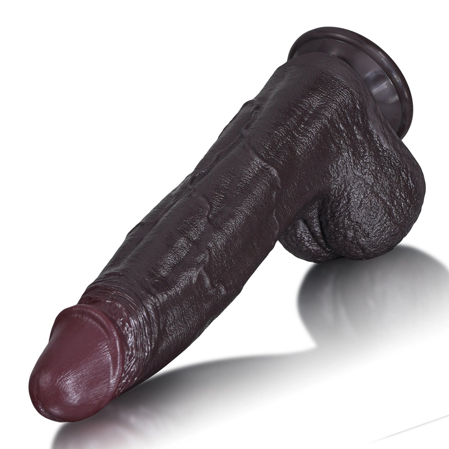 Henry 10.8" x 2.3" Thick Black Dildo with Tapered Head & Wide-Back Body