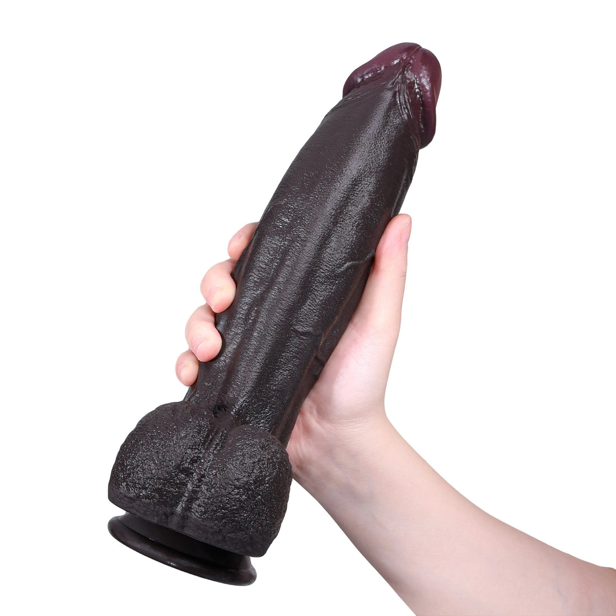Henry 10.8" x 2.3" Thick Black Dildo with Tapered Head & Wide-Back Body