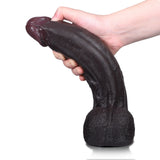 Henry 10.8" x 2.3" Thick Black Dildo with Tapered Head & Wide-Back Body