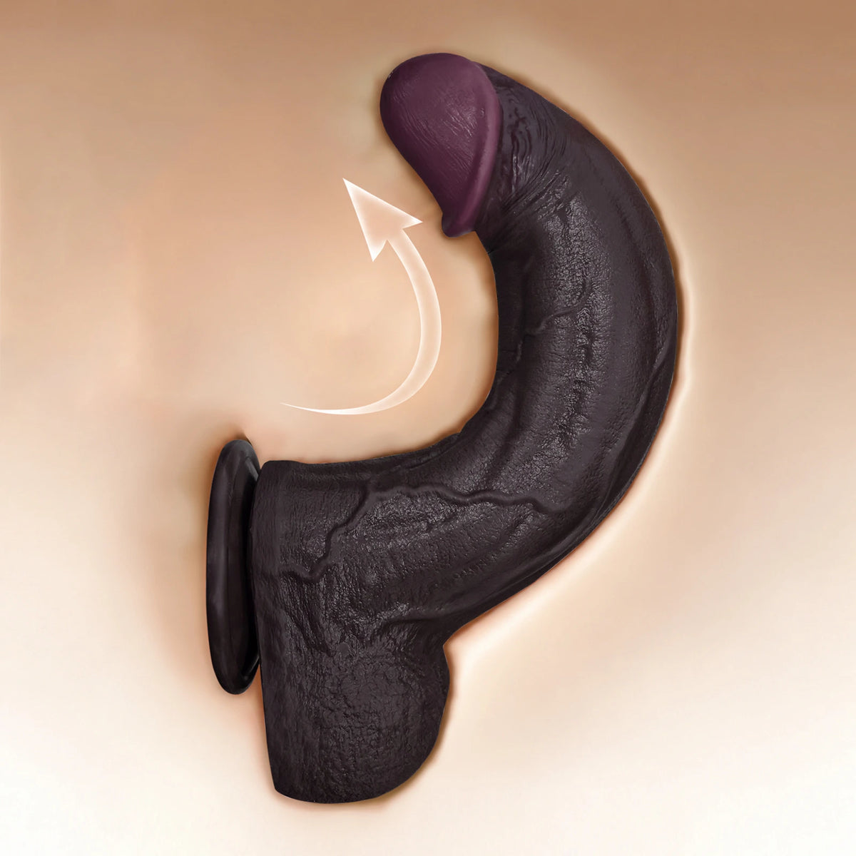 Henry 10.8" x 2.3" Thick Black Dildo with Tapered Head & Wide-Back Body