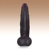 Hunter 9.3" x 2.2" Curved G-Spot Black Dildo with Pronounced Ridge
