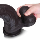 Hunter 9.3" x 2.2" Curved G-Spot Black Dildo with Pronounced Ridge