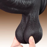 Hunter 9.3" x 2.2" Curved G-Spot Black Dildo with Pronounced Ridge