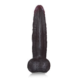 Hunter 9.3" x 2.2" Curved G-Spot Black Dildo with Pronounced Ridge