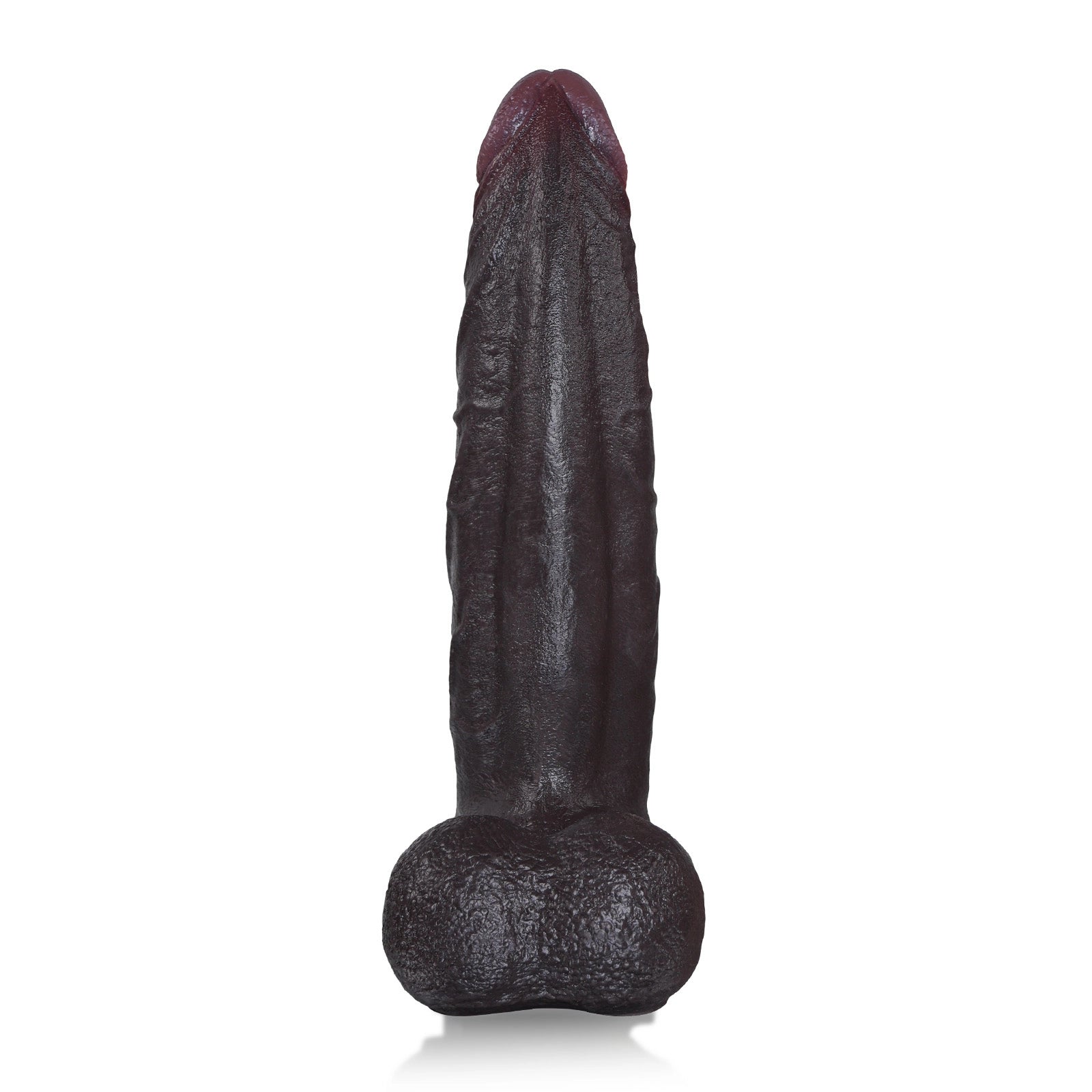 Hunter 9.3" x 2.2" Curved G-Spot Black Dildo with Pronounced Ridge