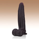 Hunter 9.3" x 2.2" Curved G-Spot Black Dildo with Pronounced Ridge