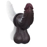 Hunter 9.3" x 2.2" Curved G-Spot Black Dildo with Pronounced Ridge
