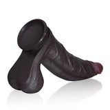 Hunter 9.3" x 2.2" Curved G-Spot Black Dildo with Pronounced Ridge