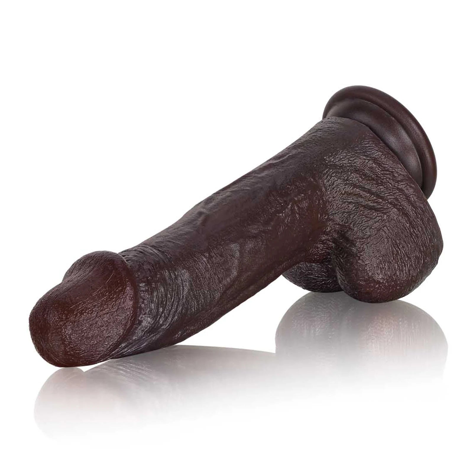 Jake 8.3" x 1.7" Ultra-Realistic Black Dildo with Bendable Metal Core