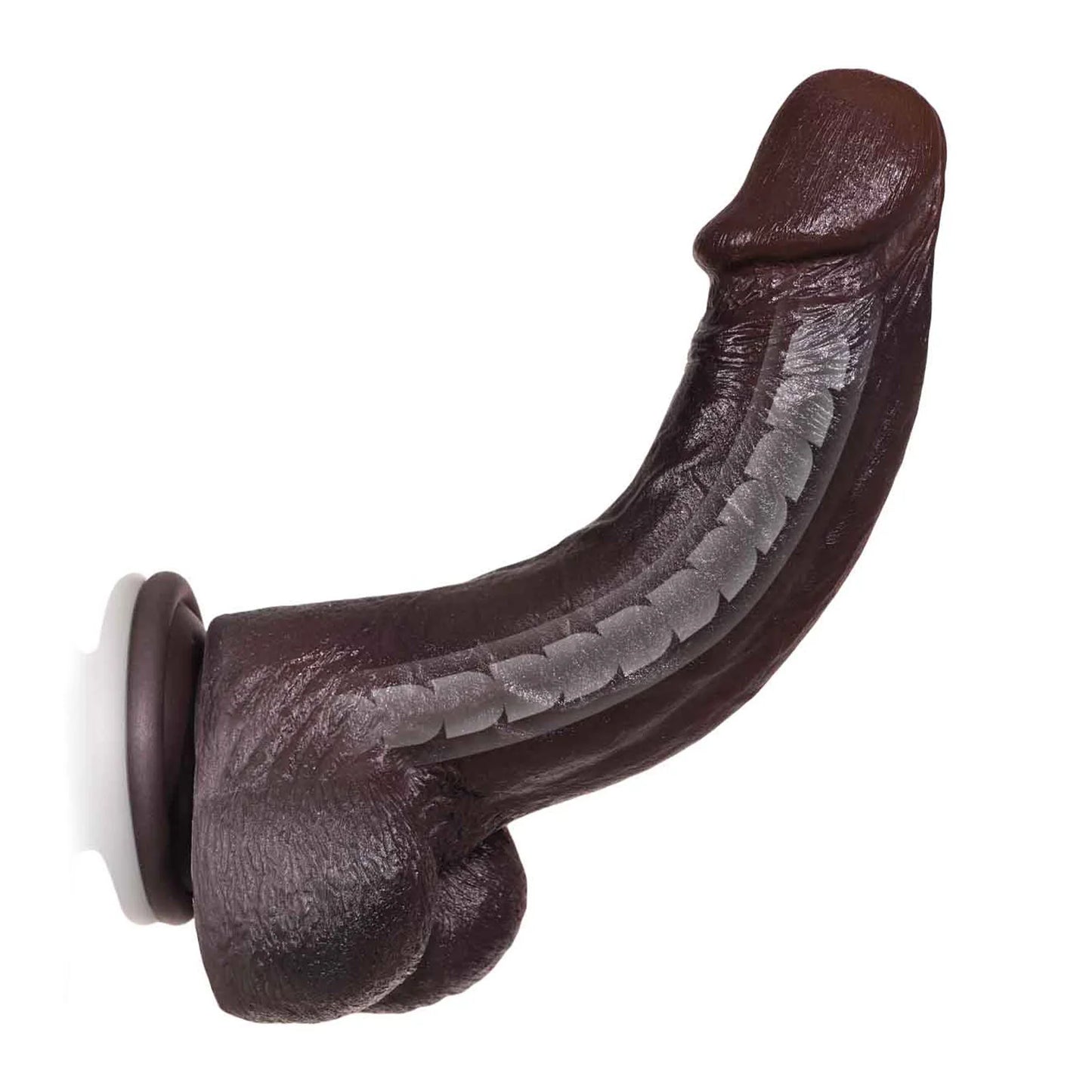 Jake 8.3" x 1.7" Ultra-Realistic Black Dildo with Bendable Metal Core