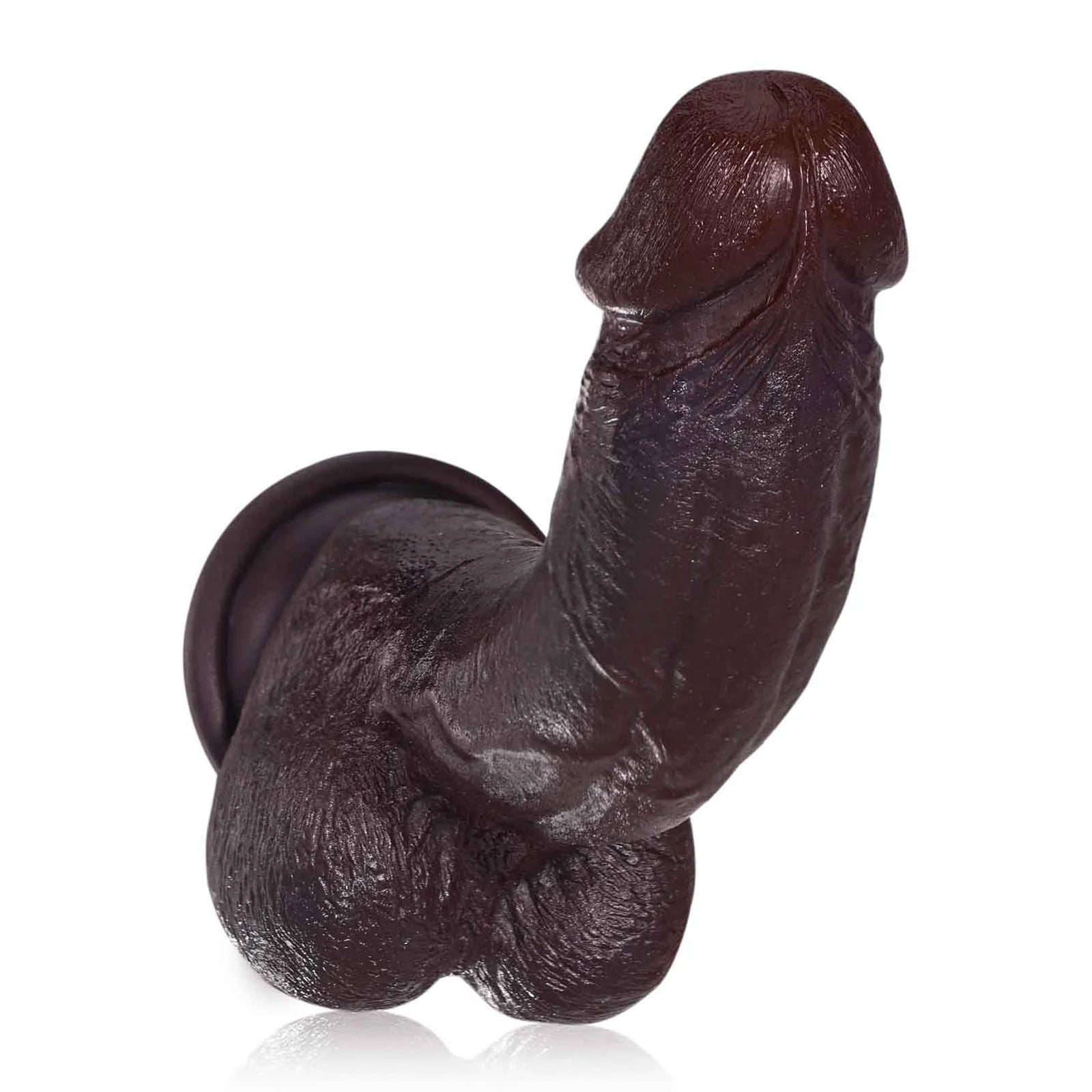 Jake 8.3" x 1.7" Ultra-Realistic Black Dildo with Bendable Metal Core