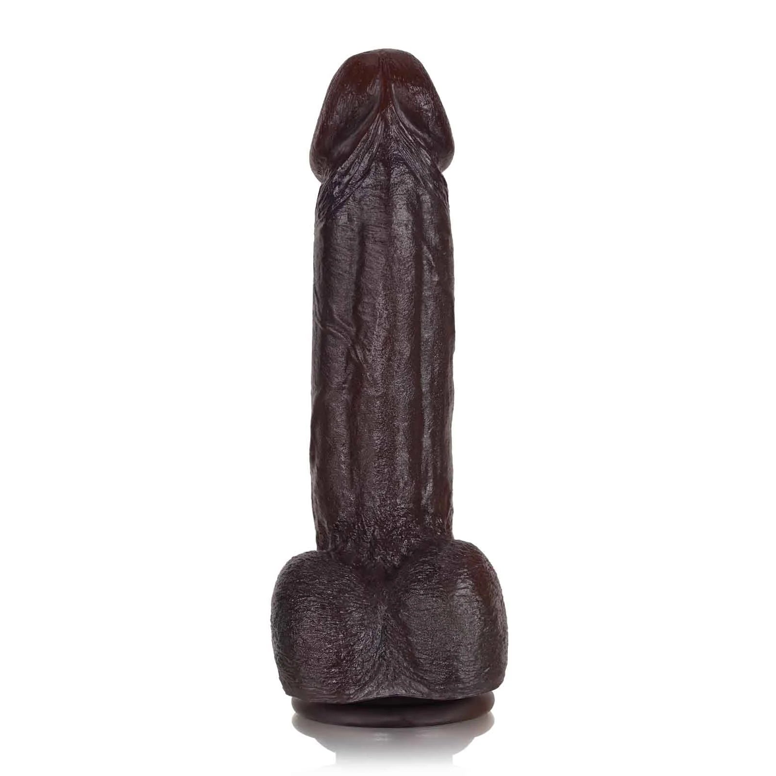 Jake 8.3" x 1.7" Ultra-Realistic Black Dildo with Bendable Metal Core
