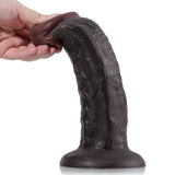 Jayson 10" x 2.2" Textured Black Anal Dildo with Strong Suction Cup