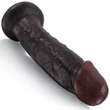 Jayson 10" x 2.2" Textured Black Anal Dildo with Strong Suction Cup