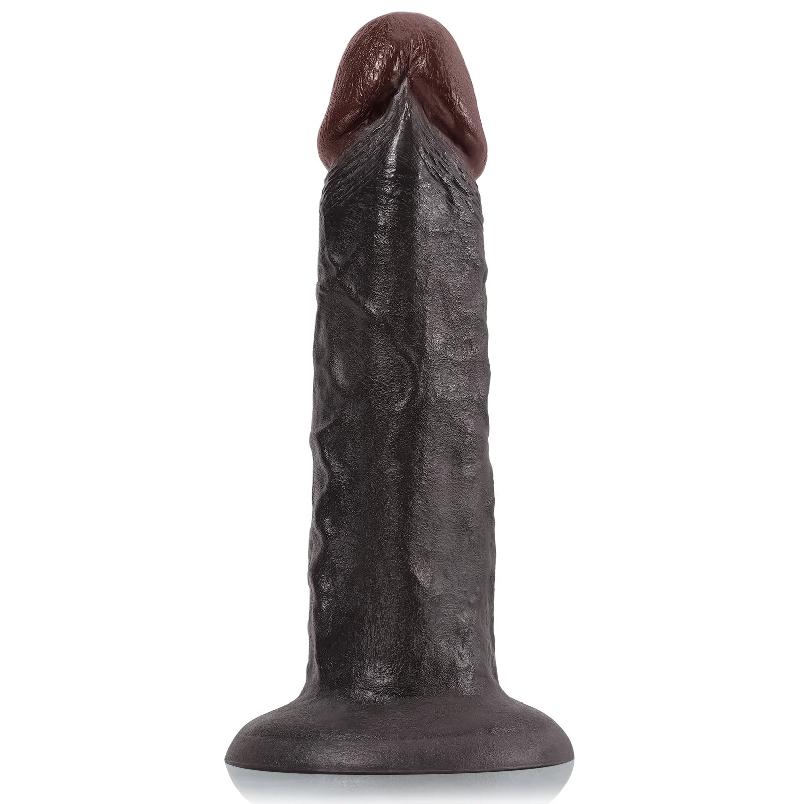 Jayson 10" x 2.2" Textured Black Anal Dildo with Strong Suction Cup