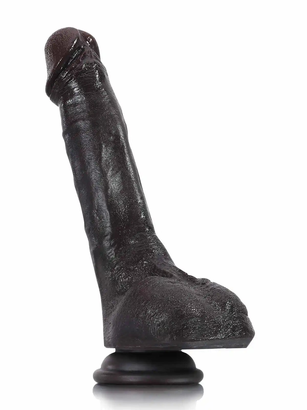 Jodie 7.9 x 1.5 Soft Flexible Silicone Small Black Dildo Featuring Keel
