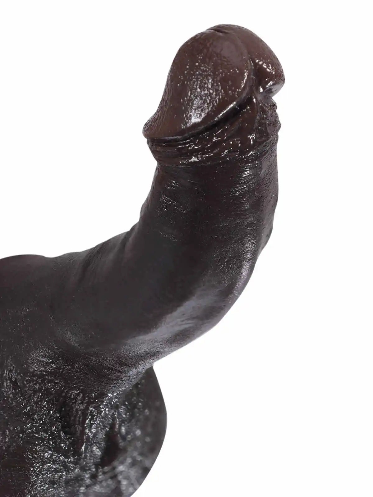 Jodie 7.9 x 1.5 Soft Flexible Silicone Small Black Dildo Featuring Keel