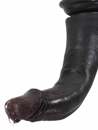 Jodie 7.9 x 1.5 Soft Flexible Silicone Small Black Dildo Featuring Keel