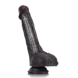 Jodie 8.3" x 1.5" Slim Realistic Black Dildo with Bendable Core