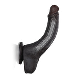 Jodie 8.3" x 1.5" Slim Realistic Black Dildo with Bendable Core
