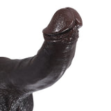 Jodie 8.3" x 1.5" Slim Realistic Black Dildo with Bendable Core