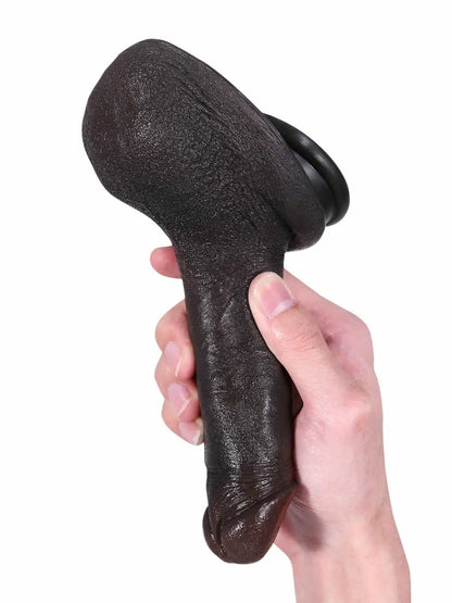Johe 6.3” x 1.4” Realdick Black Small, Slim & Soft Beginner Dildo