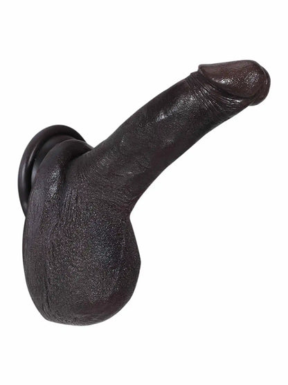 Johe 6.3” x 1.4” Realdick Black Small, Slim & Soft Beginner Dildo