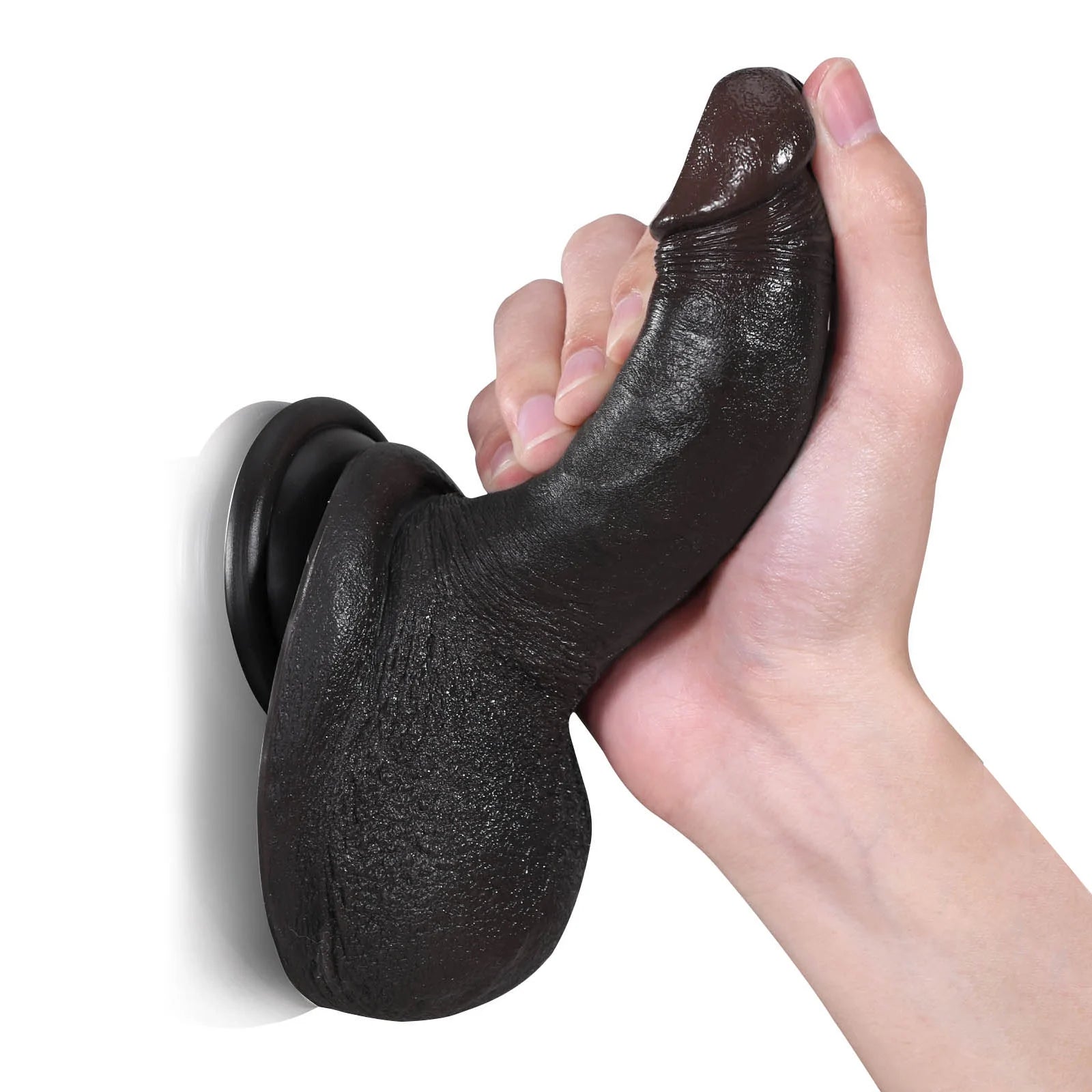 Johe 6.3" x 1.4" Soft Small Black Dildo for Beginner