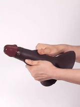 Kevin 9.4" x 2" Sliding Skin Black Dildo with Vac-U-Lock Connector