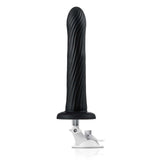 Kyree 9.3" x 1.6" Ribbed Black Thrusting Dildo with Angle-Adjustable Suction Base