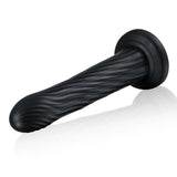 Kyree 9.3" x 1.6" Ribbed Black Thrusting Dildo with Angle-Adjustable Suction Base