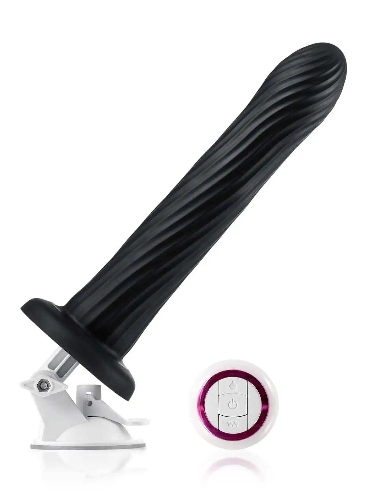 Kyree 9.3 x 8.6  Vibrating Dildo Black