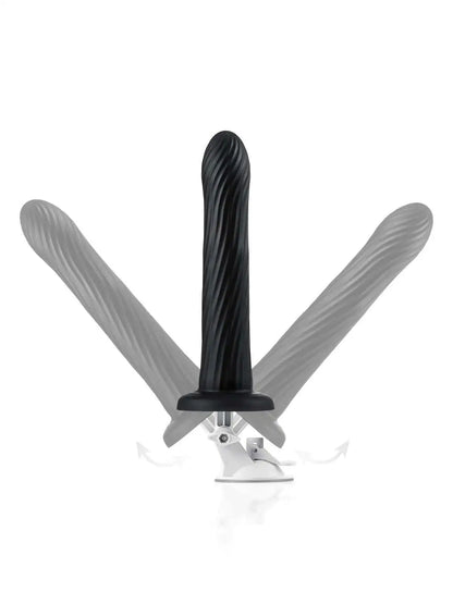 Kyree 9.3 x 8.6  Vibrating Dildo Black