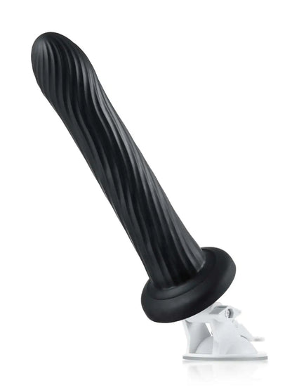 Kyree 9.3 x 8.6  Vibrating Dildo Black