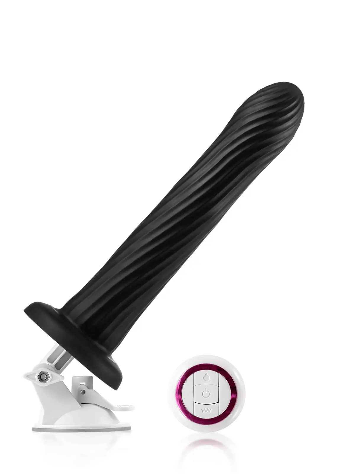 Kyree 9.3 x 8.6  Vibrating Dildo Black